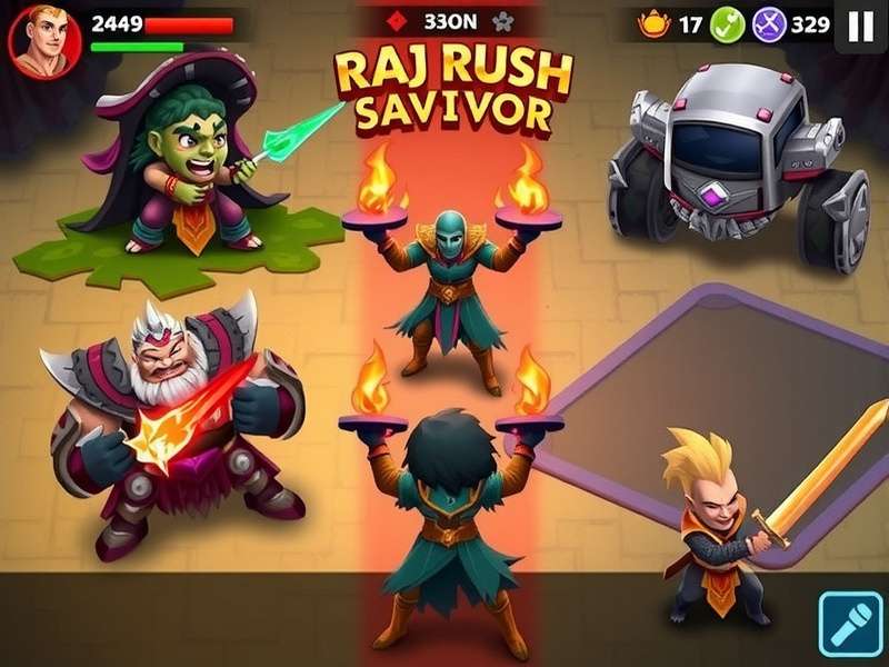 Raj Rush Savior strategy guide showing battle formations