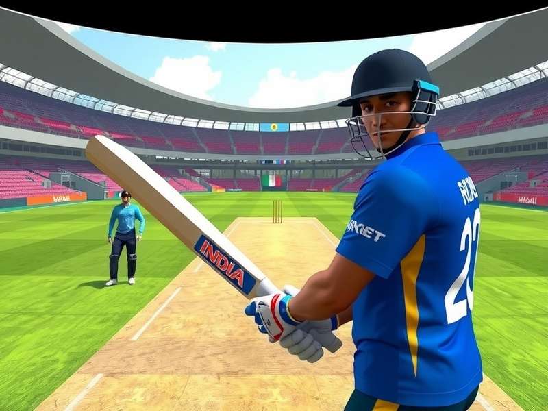 Indian VR Cricket Frenzy multiplayer match in virtual stadium