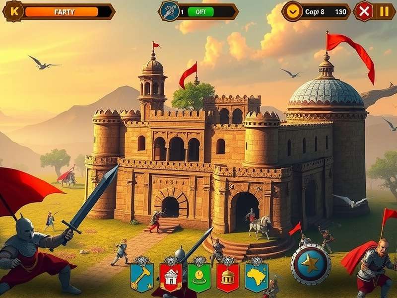 Golconda Warrior Legends gameplay screenshot showing battle scene