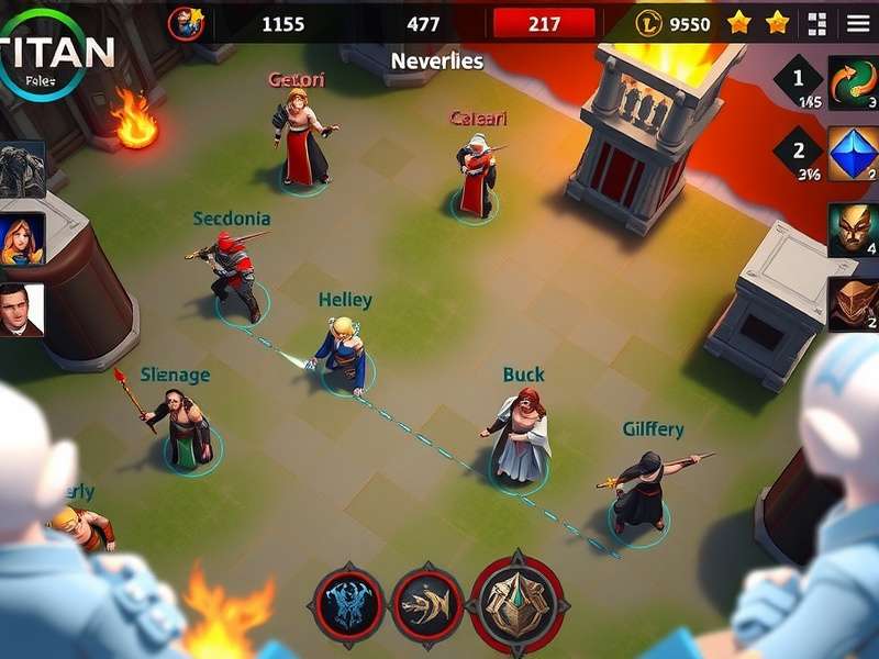 Titan Challenger gameplay screenshot showing strategic battle interface