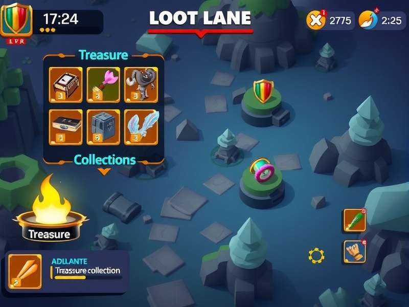Loot Lane gameplay interface showing treasure collection mechanics