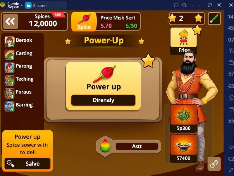 Cumin Royale Conqueror spice power-up system interface