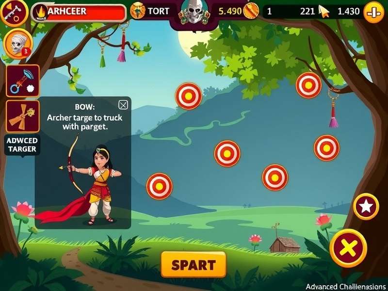 Arjuna S Archery Master character customization and bow selection screen