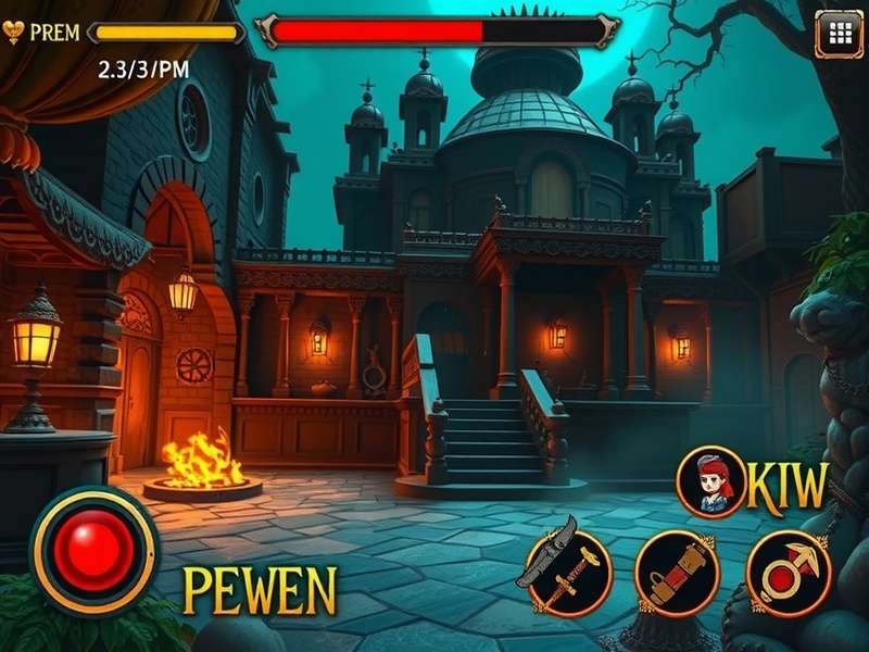 Brahmarakshas Bhavan gameplay interface showing combat and exploration