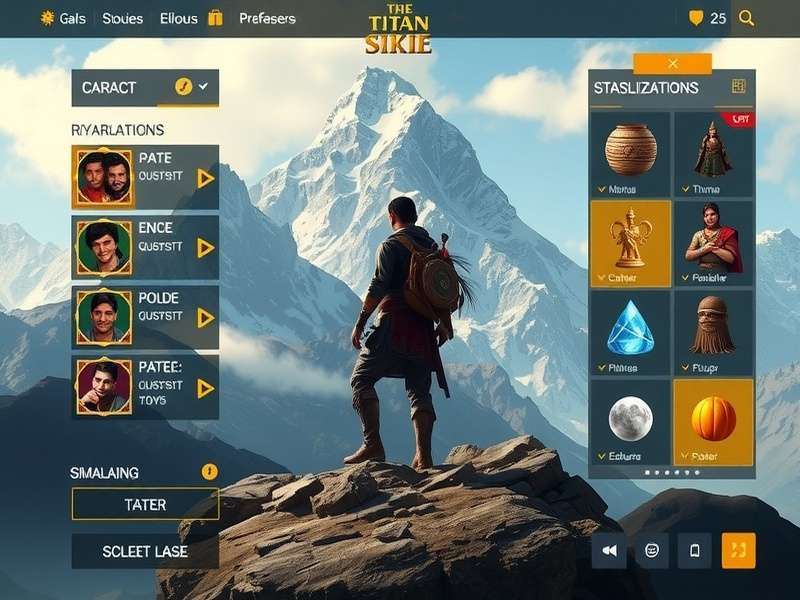 Titan Rise Sikkim character customization interface