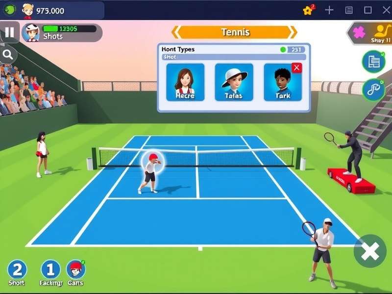 Tennis Clash Supreme Star shot types and techniques illustration