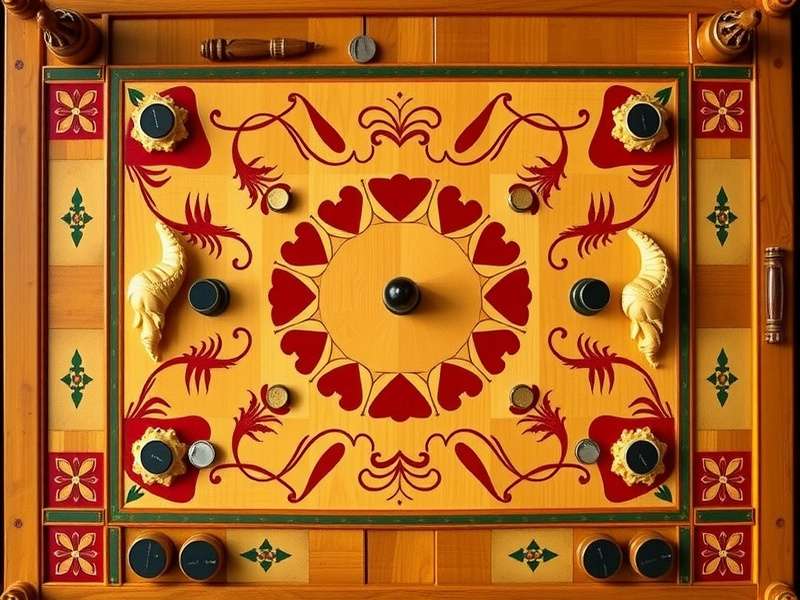 Champion Cumin game board setup showing traditional Indian design elements