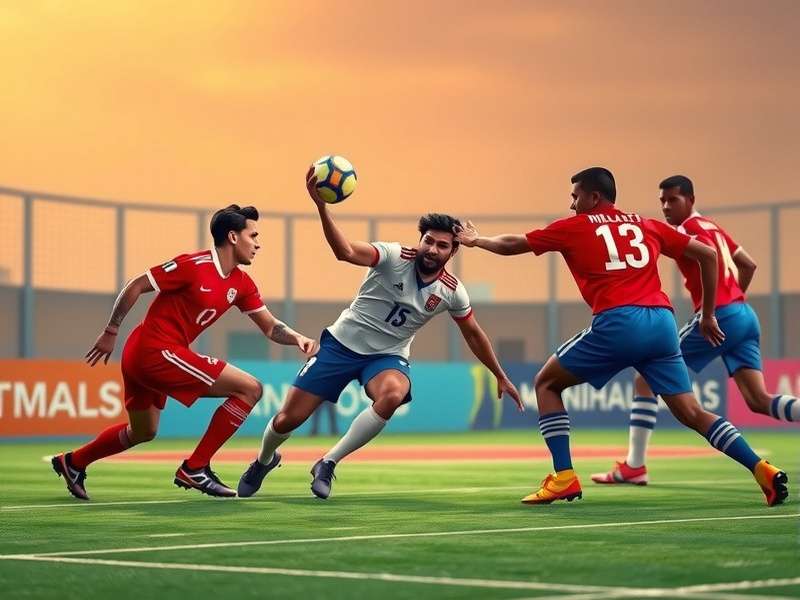 Legendary Indian Handball players in action