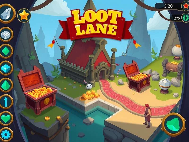 Loot Lane social features showing friend interactions and guild systems