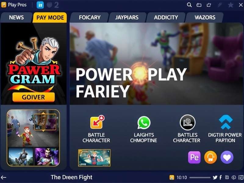 Pune Power Play Pros gaming interface showcasing various game modes