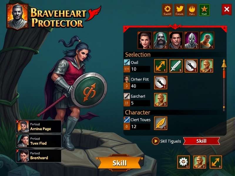 Braveheart Protector character selection screen
