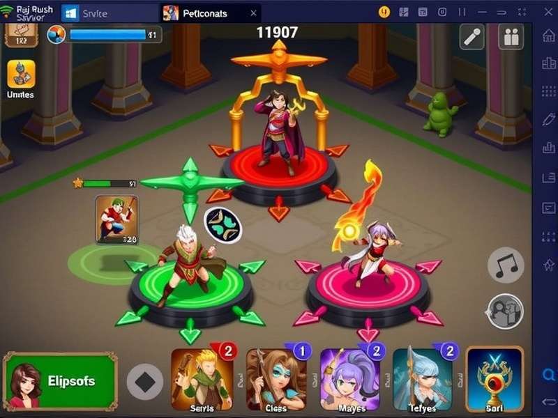 Raj Rush Savior character lineup showing diverse heroes