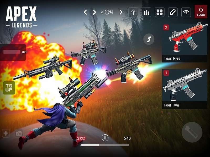 Apex Legends Mobile Blitz gameplay screenshot showing intense battle action