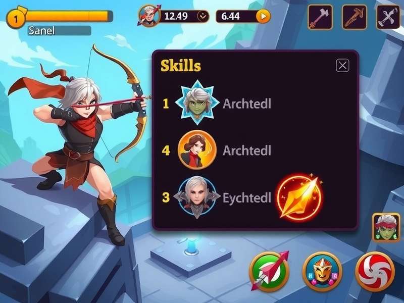 Archero Blast gameplay screenshot showing combat mechanics