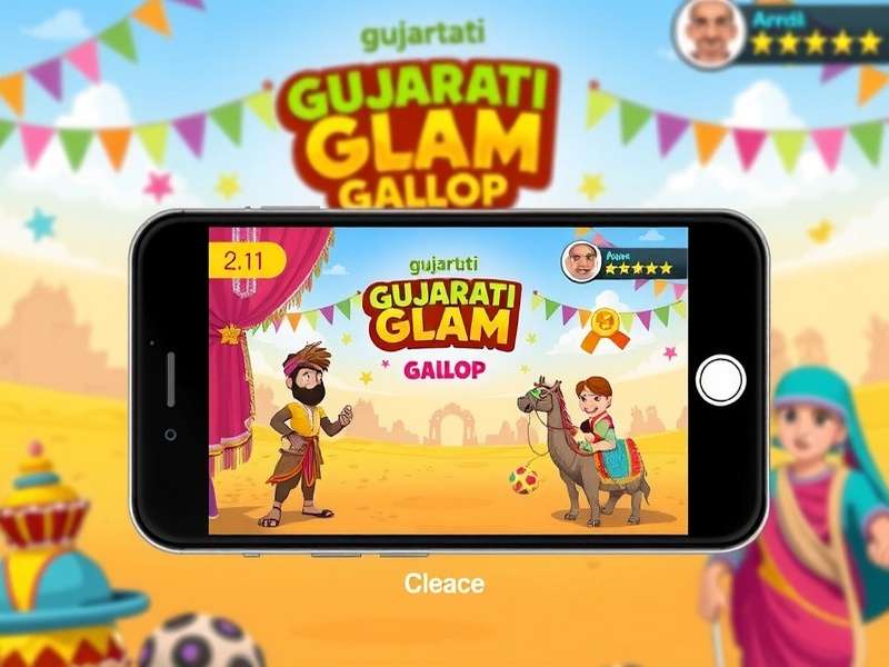 Traditional Gujarati festival celebration with vibrant colors and cultural elements