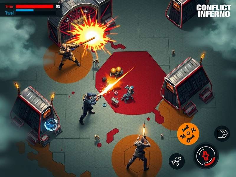 Conflict Inferno Storm gameplay screenshot showing intense battle action