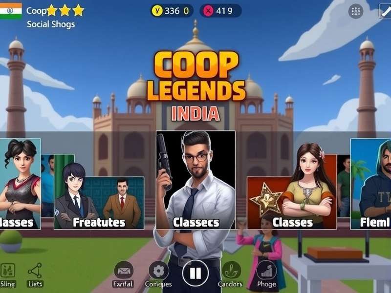 Coop Legend India gameplay screenshot showing cooperative mechanics