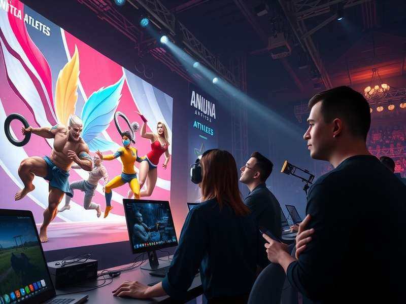 Anjuna Athletes gameplay screenshot showing diverse characters
