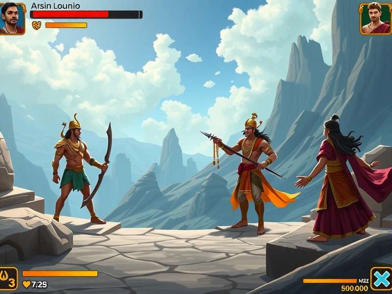 Glory Strike Hindustan Heroes gameplay screenshot showing combat and environments