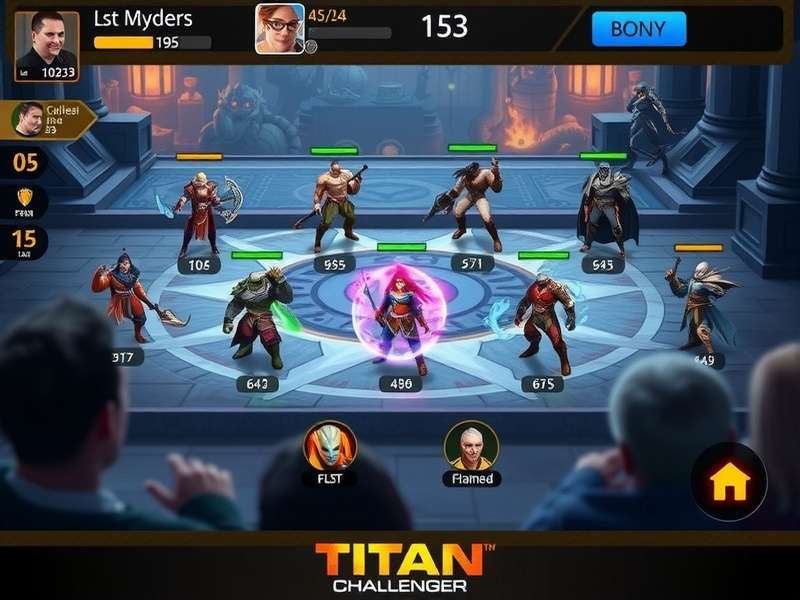Titan Challenger character selection screen showing diverse heroes