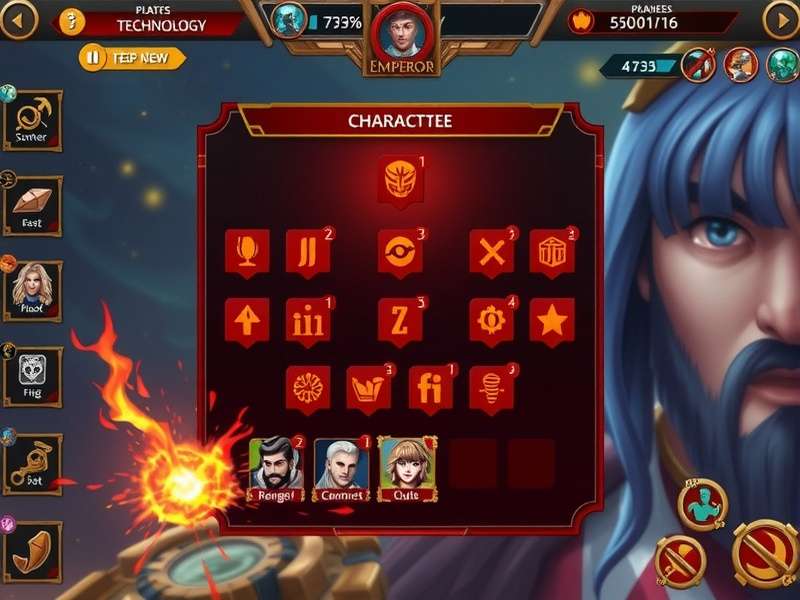 Fire Victor Y Emperor technology tree interface