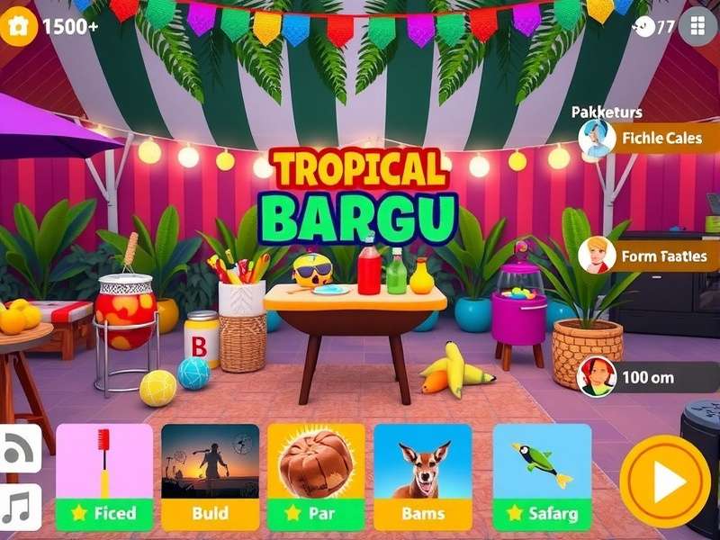 Tropical Barbecue Party community event and social gathering