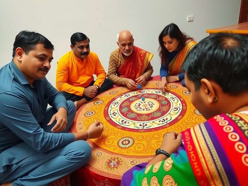 Traditional Hing Odyssey game board with intricate designs