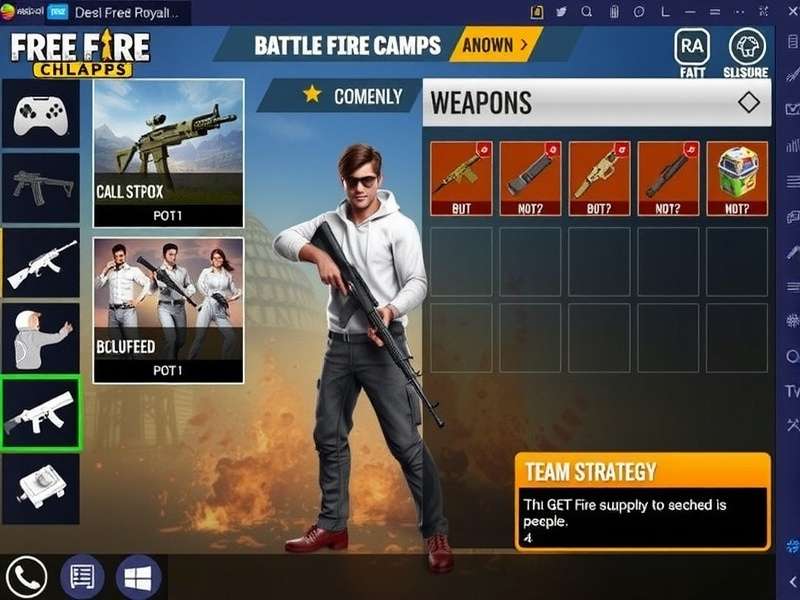 Desi Free Fire Champs gameplay screenshot showing battle royale action
