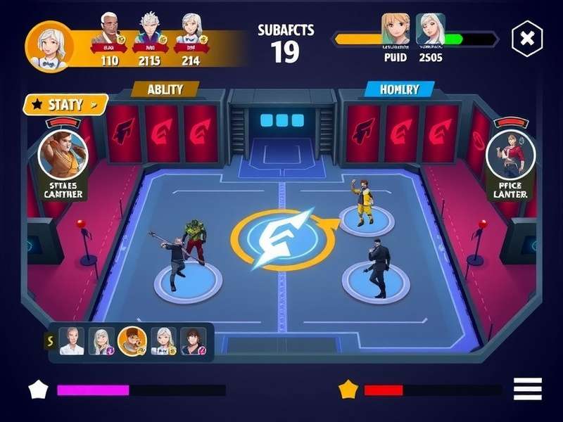 Dynamic Duel Guru IN gameplay interface showing character selection and battle arena