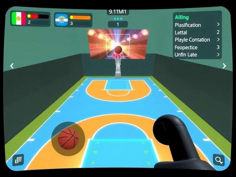 Basket Battle VR control interface and player actions