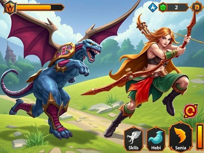 Archero Warrior Legends skill selection interface