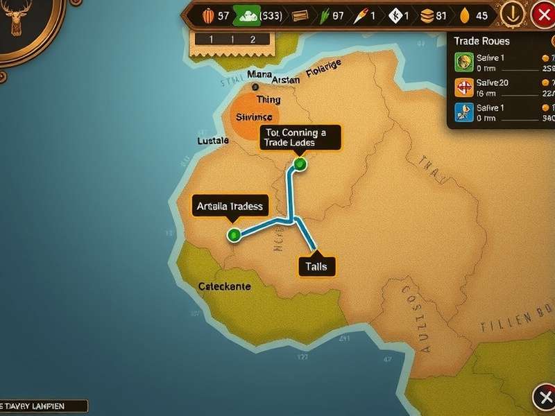 Nutmeg Dynasty Champion gameplay screenshot showing trading interface