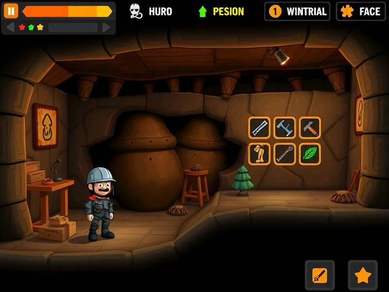 Cave Expedition Ace gameplay screenshot showing underground exploration