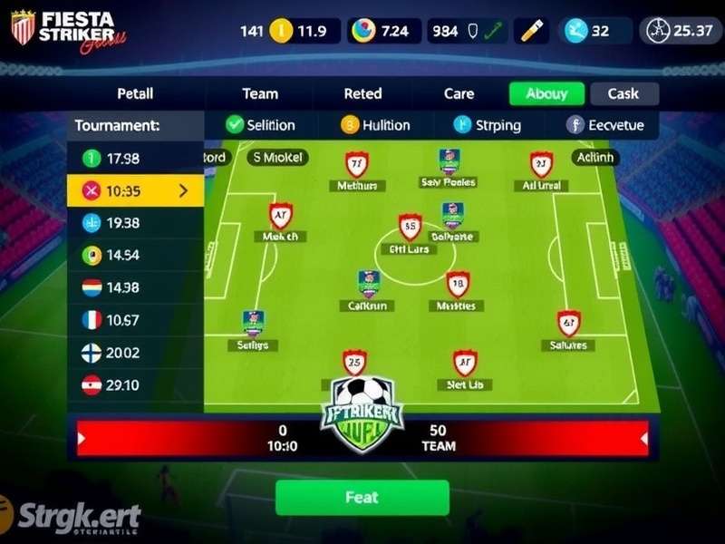 Fiesta Striker Guru team management interface