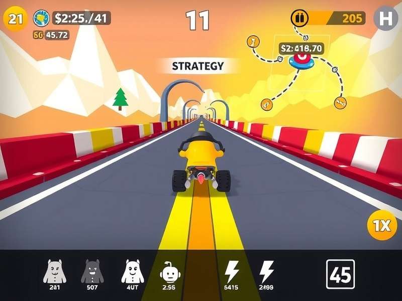 Minion Super Speed strategy map showing optimal racing lines and power-up locations