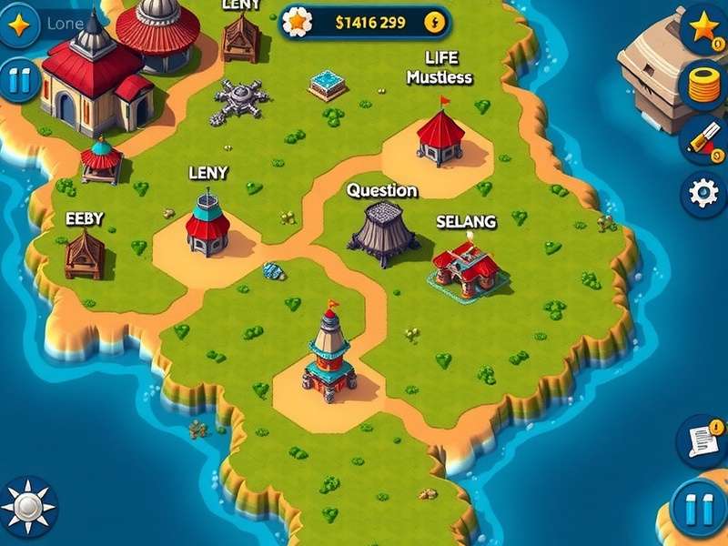 Strategic tower placement diagram in Blue Sapphire Defender