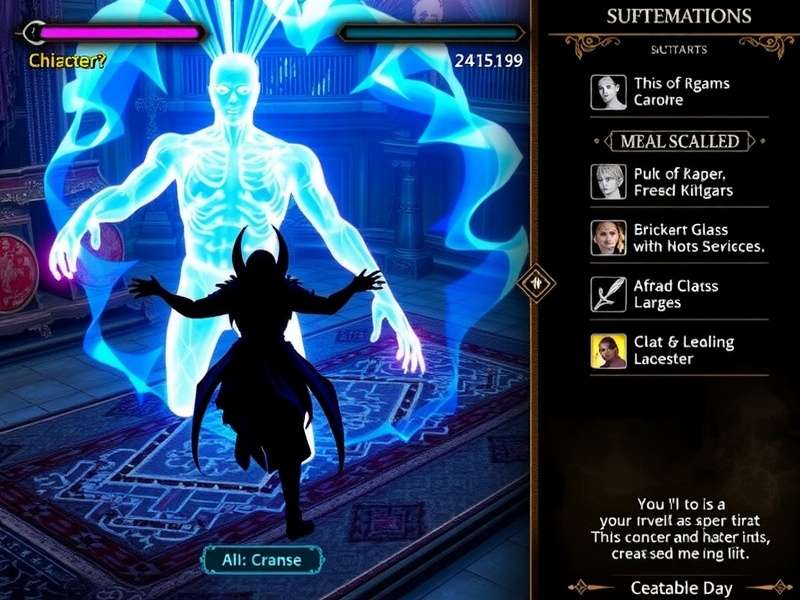 Shadow Warlock S Secrets gameplay screenshot showing magical combat