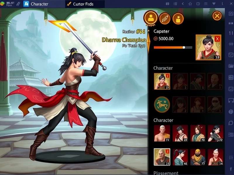 Dharma Warrior Champion character selection screen