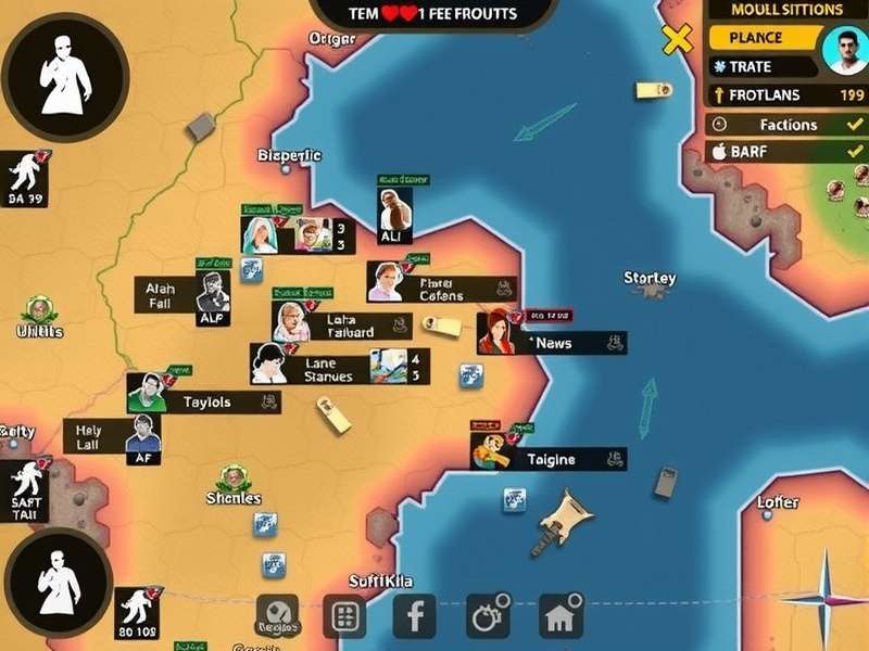 Subhas Chandra Battalion gameplay screenshot showing strategic map view
