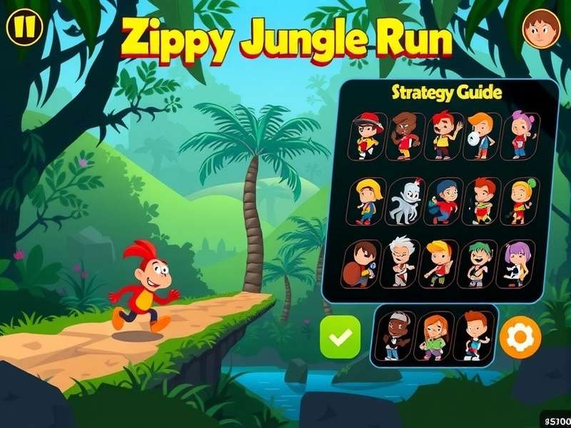 Zippy Jungle Run gameplay screenshot showing character running through jungle