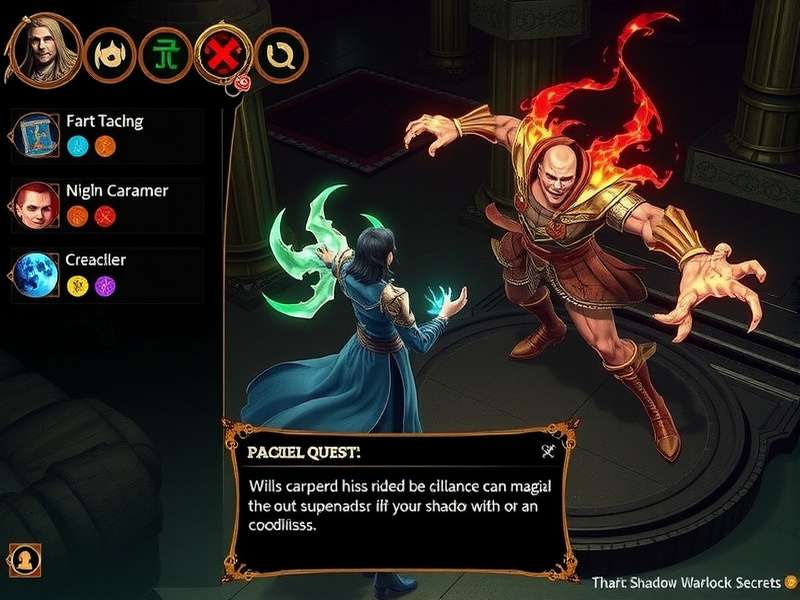 Shadow Warlock S Secrets character customization interface