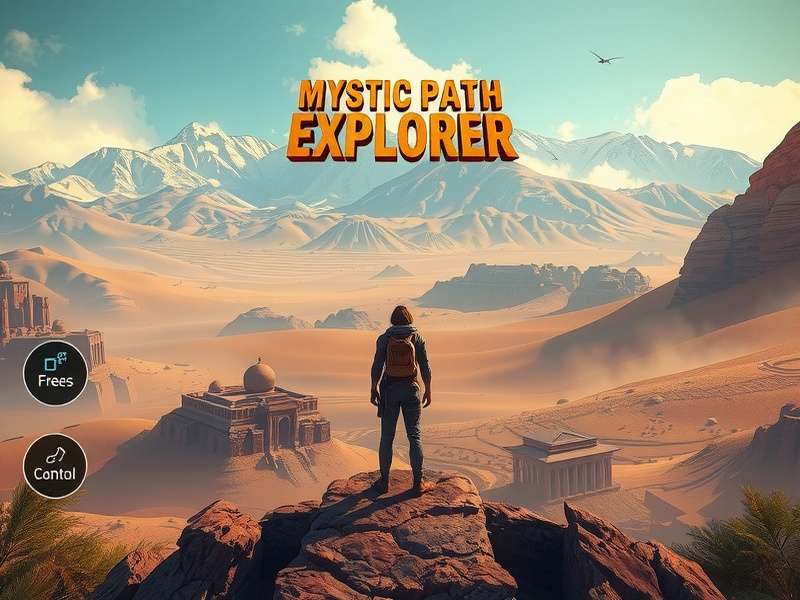 Mystic Path Explorer gameplay showing character in Himalayan environment