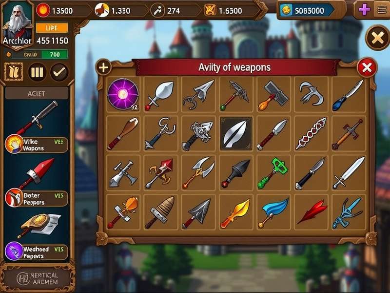 Archero Realm Heroic Saga weapons collection