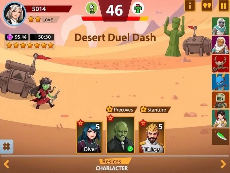 Desert Duel Dash combat interface showing special moves and abilities