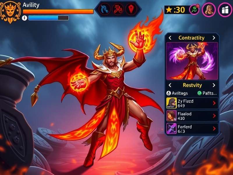 Inferno King Flame Dominator character selection screen