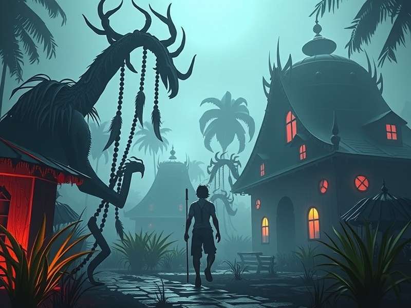 Sinister Whispers protagonist in haunted environment