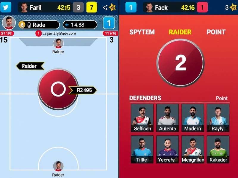 Kabaddi scoring system illustration showing point distribution