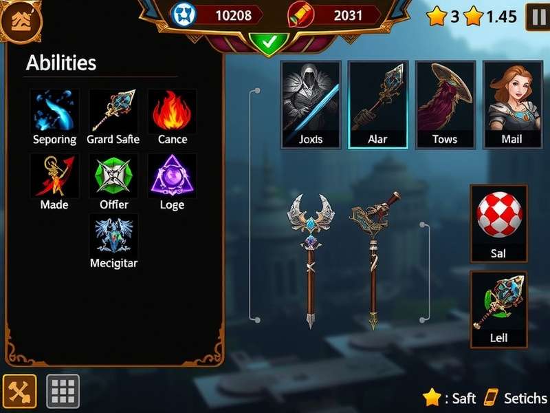 Archero Realm Heroic Saga ability selection screen