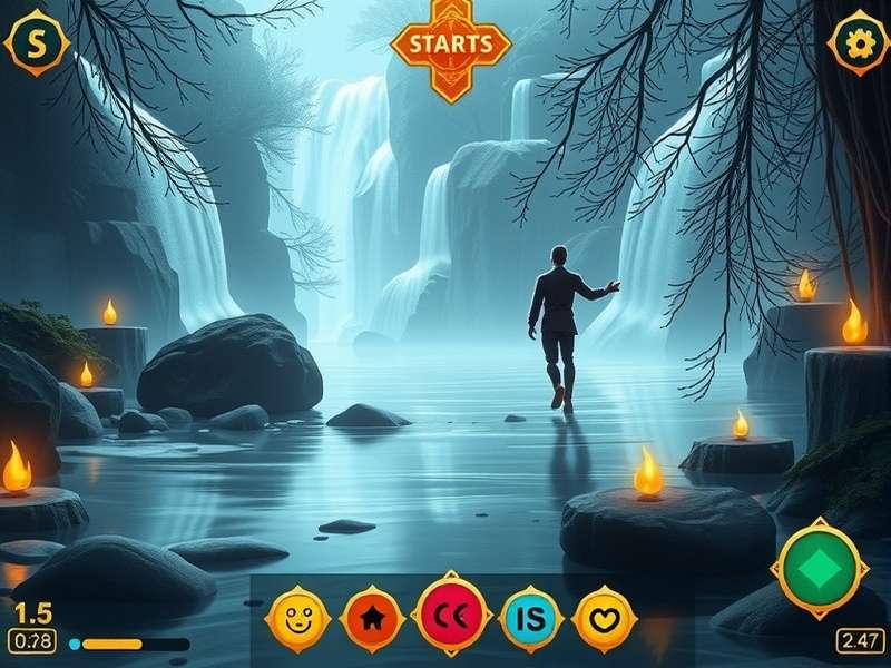Spiritual Waters Quest meditation mini-game interface
