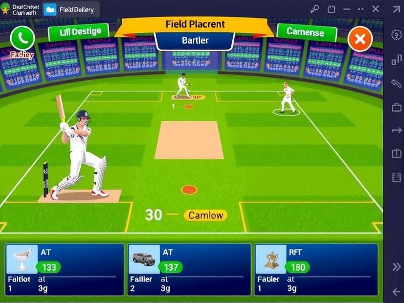 Desi Cricket Clash field placement strategy screen